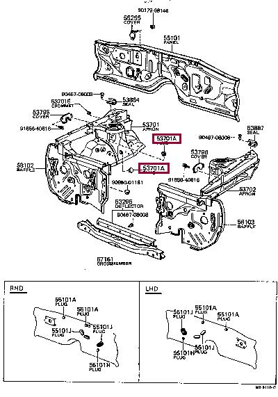 9095001181 Toyota Cork