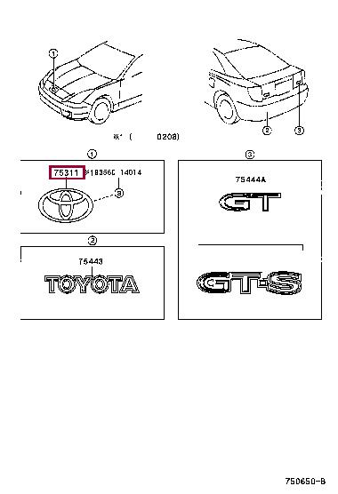 9097502037 Toyota Emblem