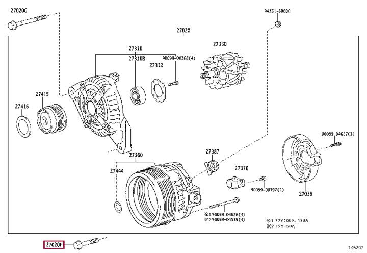 9155281040 Toyota Bolt(for alternator)