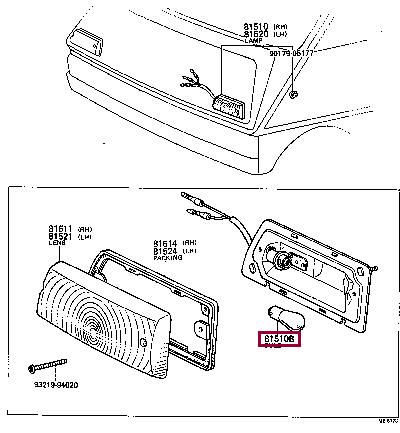 9913212080 Toyota Halogen lamp 12V