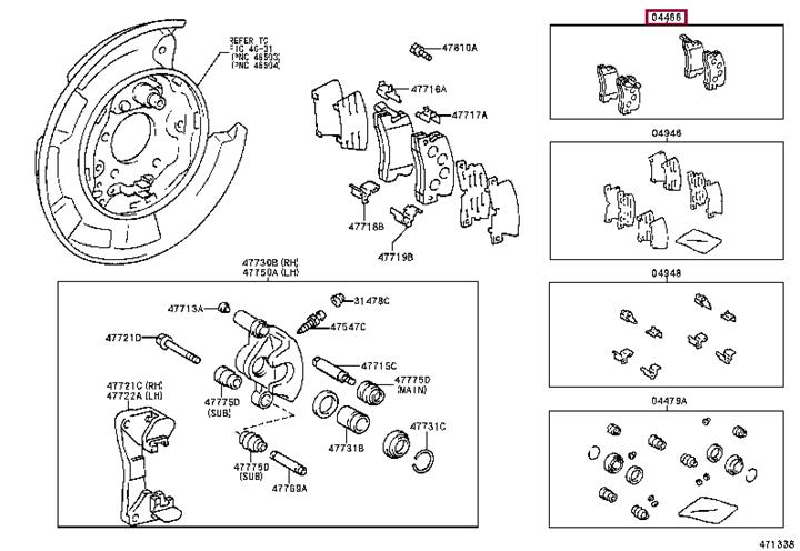 0446633060 Toyota Brake pad set