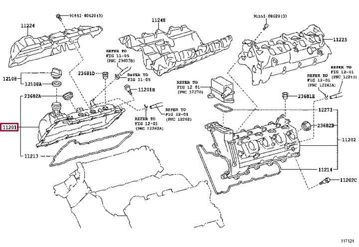 1120151040 Toyota COVER SUB-ASSY,