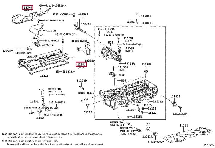 1120270030 Toyota COVER SUB-ASSY,