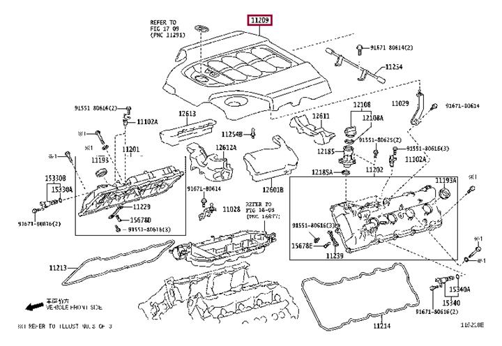 1120938031 Toyota COVER SUB-ASSY V-BA
