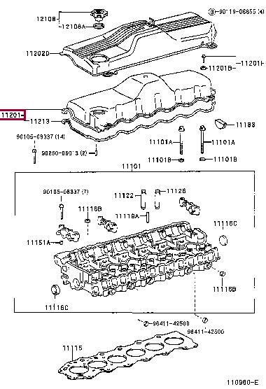 1121017011 Toyota Rocker cover