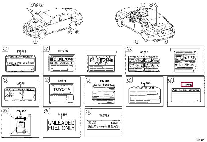 1129331130 Toyota Label