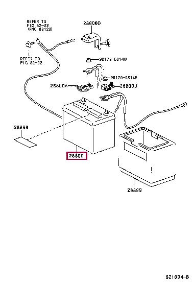 288000J030 Toyota Battery Toyota 12V 52AH 470A(EN) R+