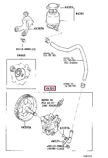 Toyota 44310-06070 Hydraulic Pump, steering system 4431006070