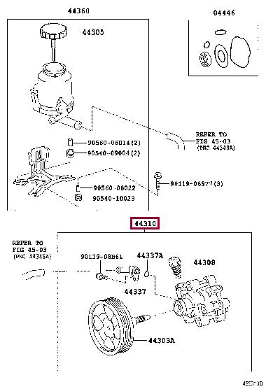 Toyota 44310-60480 Hydraulic Pump, steering system 4431060480