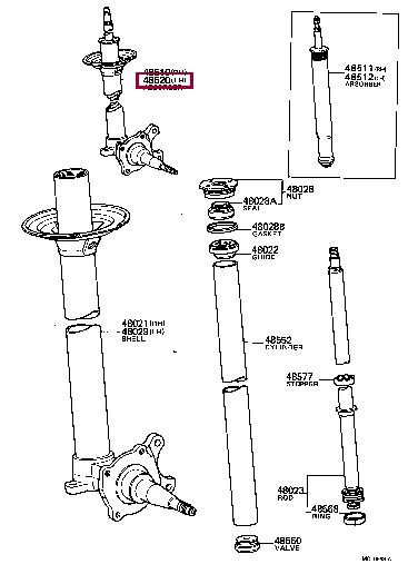 Toyota 48520-22160 Shock absorber assy 4852022160