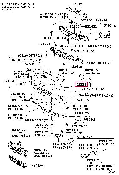 Buy Toyota 52536-0D030 at a low price in United Arab Emirates!