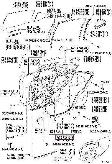 6787133110 Toyota Door seal