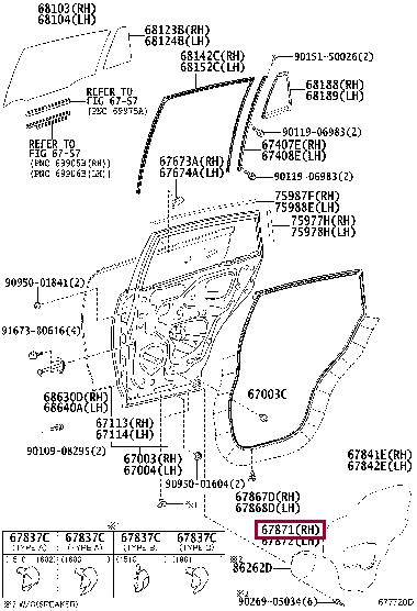 6787142070 Toyota Door seal