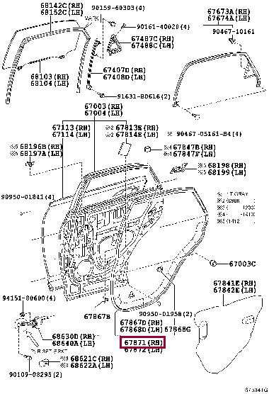 6787148060 Toyota Door seal