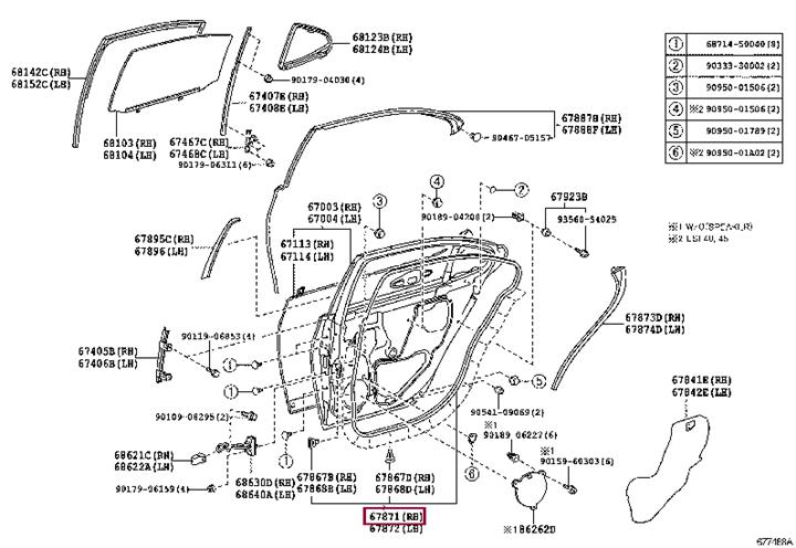 6787150070 Toyota Door seal