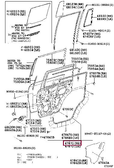 6787160110 Toyota Door seal