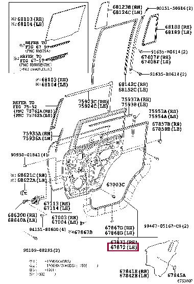 6787260110 Toyota Door seal