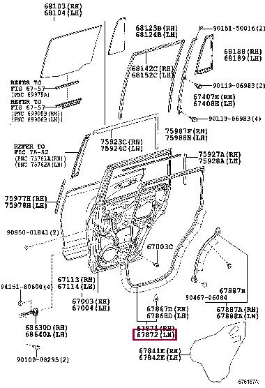 6787260130 Toyota Door seal