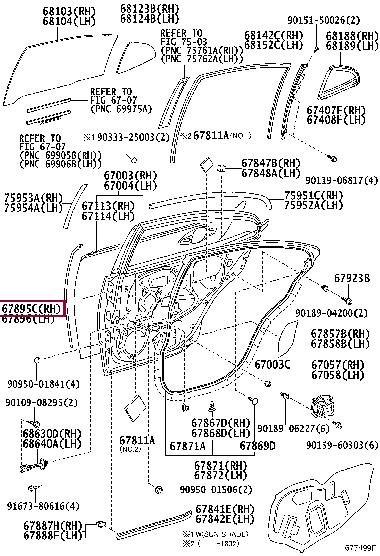 6789533030 Toyota Door seal