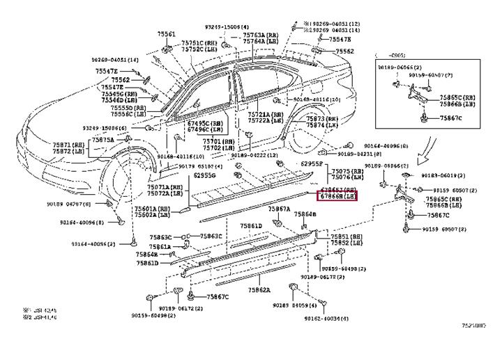 6789650020 Toyota Molding