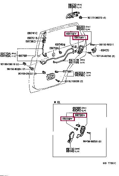 6975924050 Toyota Clip