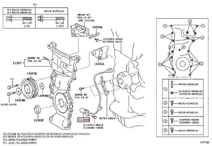 Toyota 90080-19024 Crankshaft position sensor 9008019024