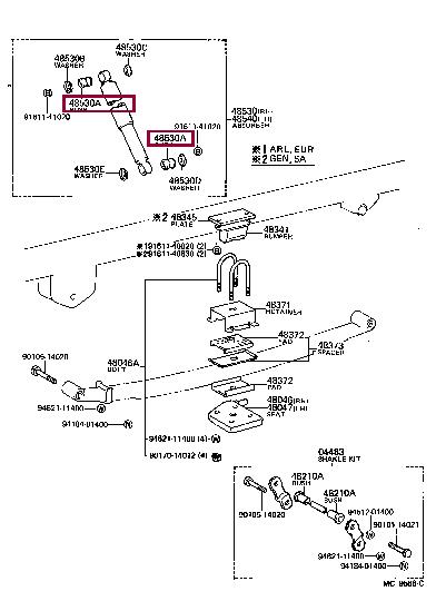 Toyota 90385-19006 Control arm bushing 9038519006 9038519006 Toyota Control arm bushing