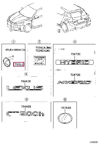 9097502126 Toyota Emblem