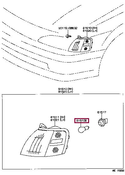 9098112024 Toyota Halogen lamp 12V
