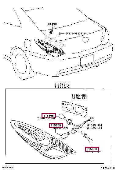 90981AD004 Toyota Halogen lamp 12V
