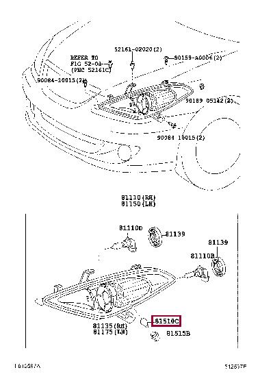 90981AF001 Toyota Halogen lamp 12V