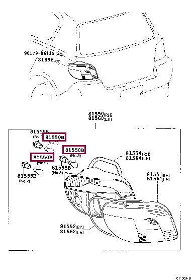 90981WC006 Toyota Halogen lamp 12V