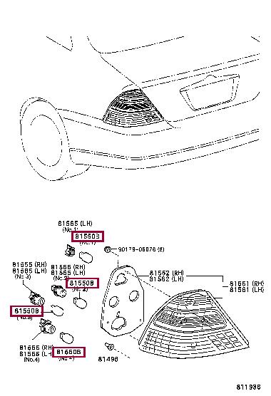 90981WC008 Toyota Halogen lamp 12V