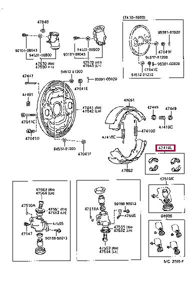 0449426060 Toyota Drum brake shoe