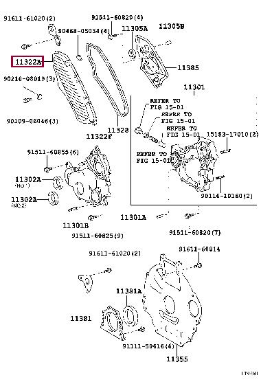 1132117010 Toyota Timing Belt Cover