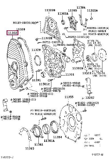 1132154021 Toyota Timing Belt Cover