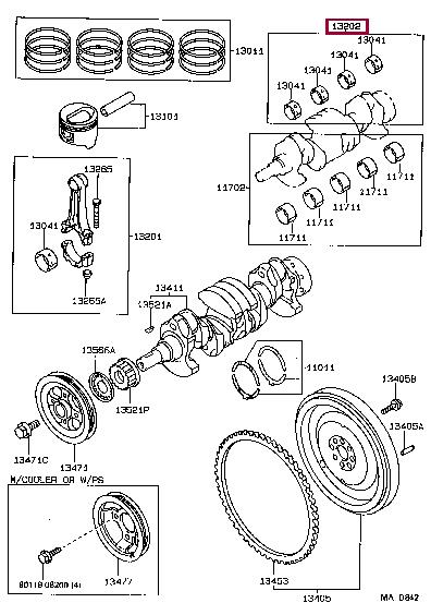 1320411010 Toyota Connecting rod bearing