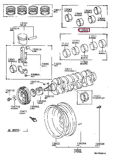 1320464071 Toyota Connecting rod bearing