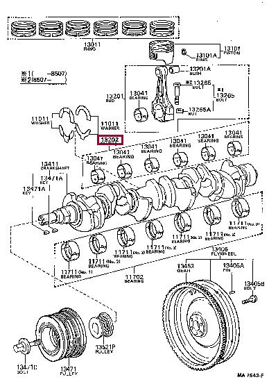 1320470021 Toyota Connecting rod bearing