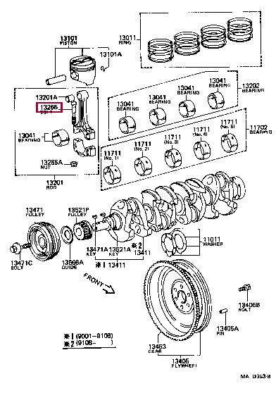 Toyota 13265-62030 Auto part 1326562030 1326562030 Toyota Auto part