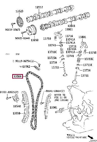 1350621061 Toyota Timing chain