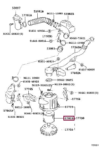 Toyota 17801-78011 Air filter 1780178011