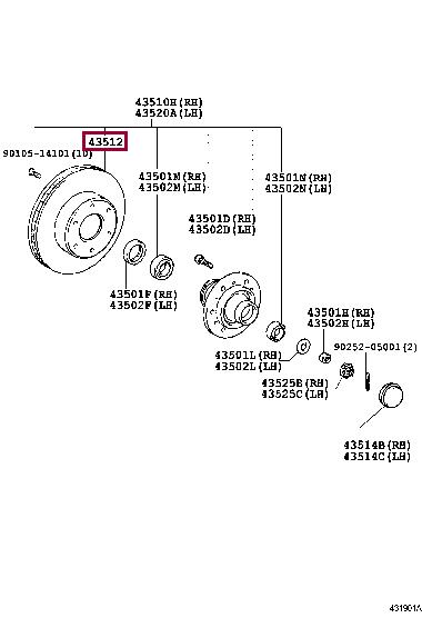 4351236171 Toyota Brake disc