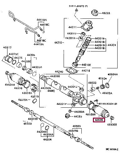 Toyota 45535-06010 Bellow kit, steering 4553506010