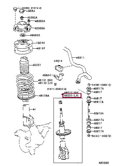 Toyota 48520-19585 Shock absorber assy 4852019585