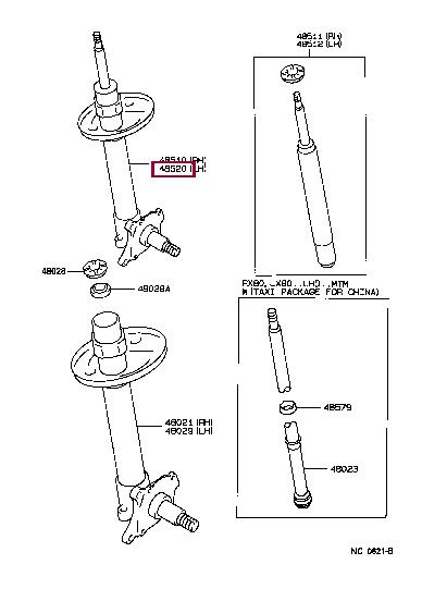 Toyota 48520-22321 Shock absorber assy 4852022321