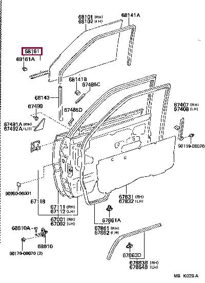 6816095701 Toyota Weatherstrip