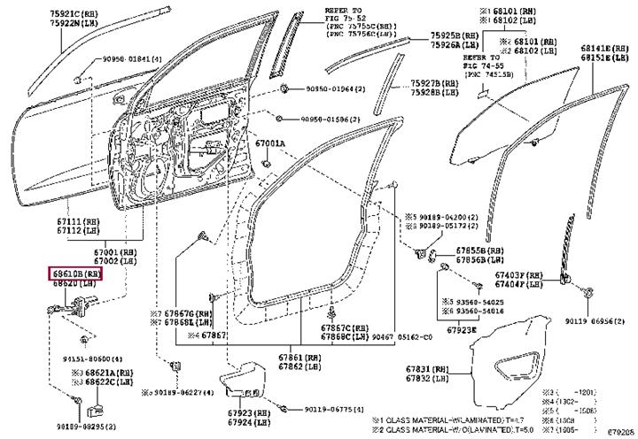 6861060111 Toyota Door limiter
