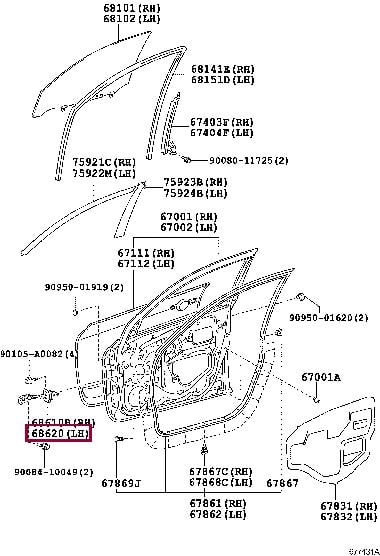 Toyota 686200R010 Check assy, front door, lh 686200R010 686200R010 Toyota Check assy, front door, lh