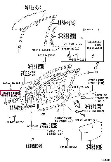 6862153010 Toyota Door trim